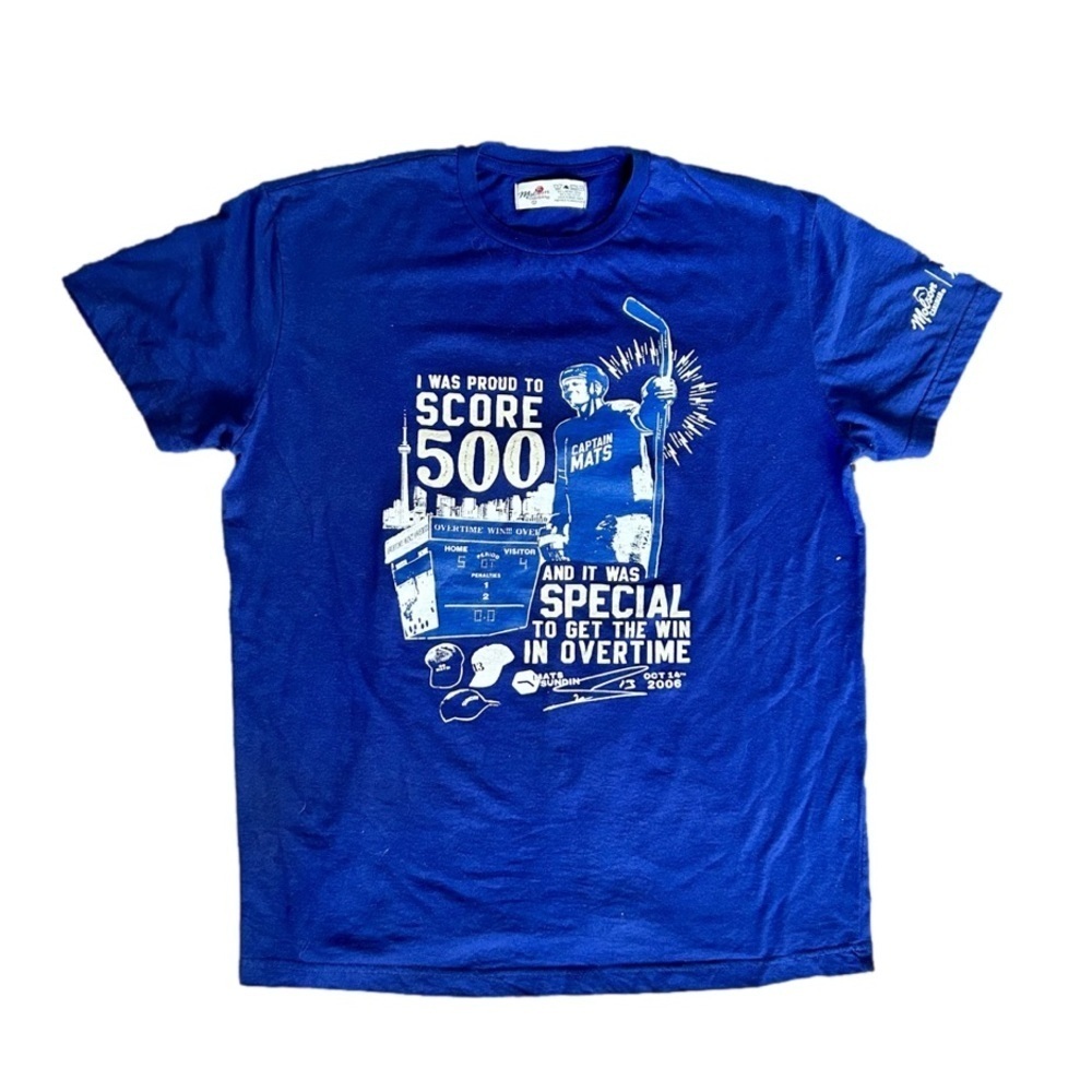 Molson Canadian The Alumni Mats Sudin 13 Graphic Tee Size Large